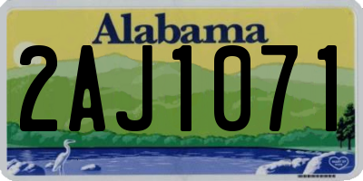 AL license plate 2AJ1071