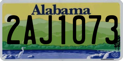 AL license plate 2AJ1073