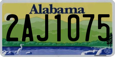 AL license plate 2AJ1075