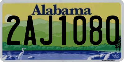 AL license plate 2AJ1080