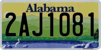 AL license plate 2AJ1081