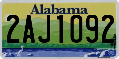 AL license plate 2AJ1092