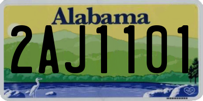 AL license plate 2AJ1101