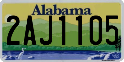 AL license plate 2AJ1105
