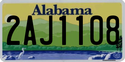 AL license plate 2AJ1108