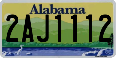 AL license plate 2AJ1112