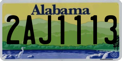 AL license plate 2AJ1113