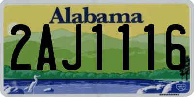 AL license plate 2AJ1116