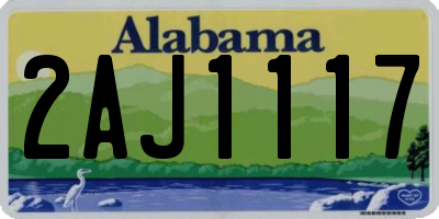 AL license plate 2AJ1117