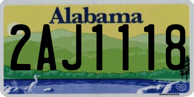 AL license plate 2AJ1118