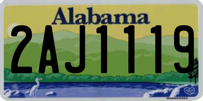 AL license plate 2AJ1119