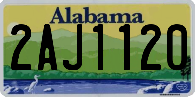 AL license plate 2AJ1120