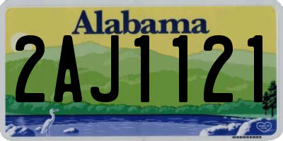 AL license plate 2AJ1121