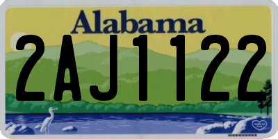 AL license plate 2AJ1122
