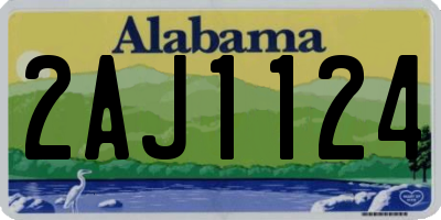 AL license plate 2AJ1124