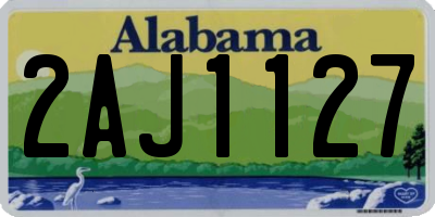 AL license plate 2AJ1127