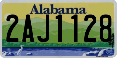 AL license plate 2AJ1128