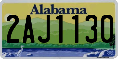 AL license plate 2AJ1130
