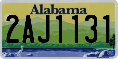 AL license plate 2AJ1131
