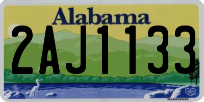 AL license plate 2AJ1133