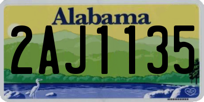AL license plate 2AJ1135
