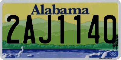 AL license plate 2AJ1140