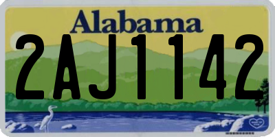 AL license plate 2AJ1142