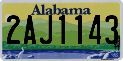 AL license plate 2AJ1143