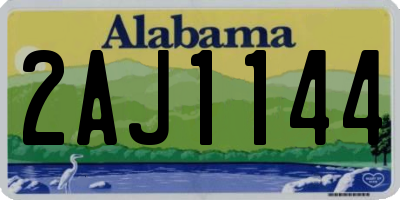 AL license plate 2AJ1144