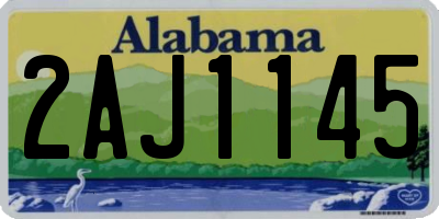 AL license plate 2AJ1145