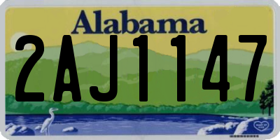 AL license plate 2AJ1147