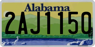 AL license plate 2AJ1150