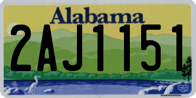 AL license plate 2AJ1151