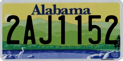 AL license plate 2AJ1152