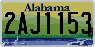 AL license plate 2AJ1153