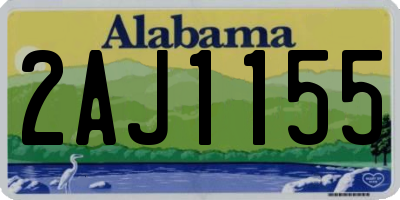 AL license plate 2AJ1155
