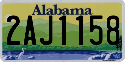 AL license plate 2AJ1158