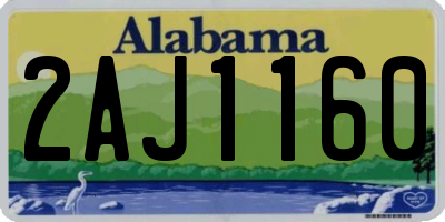 AL license plate 2AJ1160