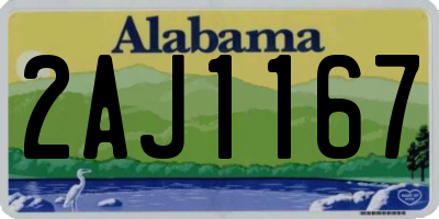 AL license plate 2AJ1167