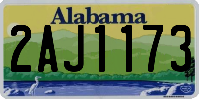AL license plate 2AJ1173