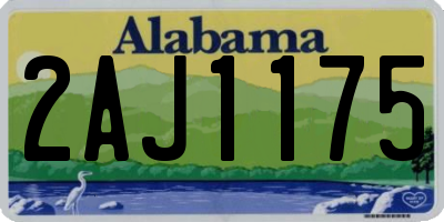 AL license plate 2AJ1175