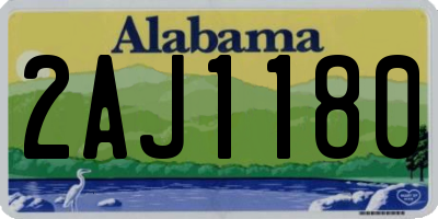 AL license plate 2AJ1180