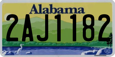 AL license plate 2AJ1182