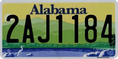 AL license plate 2AJ1184