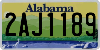 AL license plate 2AJ1189