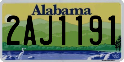 AL license plate 2AJ1191