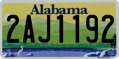 AL license plate 2AJ1192