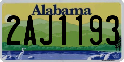 AL license plate 2AJ1193