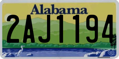 AL license plate 2AJ1194
