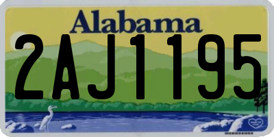 AL license plate 2AJ1195
